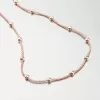 Stříbrný náhrdelník v barvě růžového zlata N2100004-0850-SLX