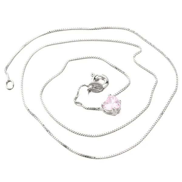 Dámský náhrdelník stříbro 925 zirkon srdcem N2000920-0871-SLX