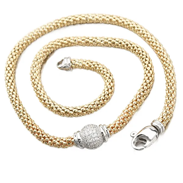 Dámský náhrdelník stříbro 925 zirkon zlacený N1900542-2196-SLX
