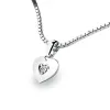 Dámský přívěsek bílé zlato 585/1000 srdce 10874-B-ZIR