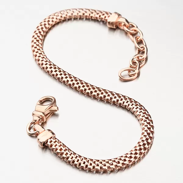 Stříbrný náramek v barvě růžového zlata B1300488-1264-SLX