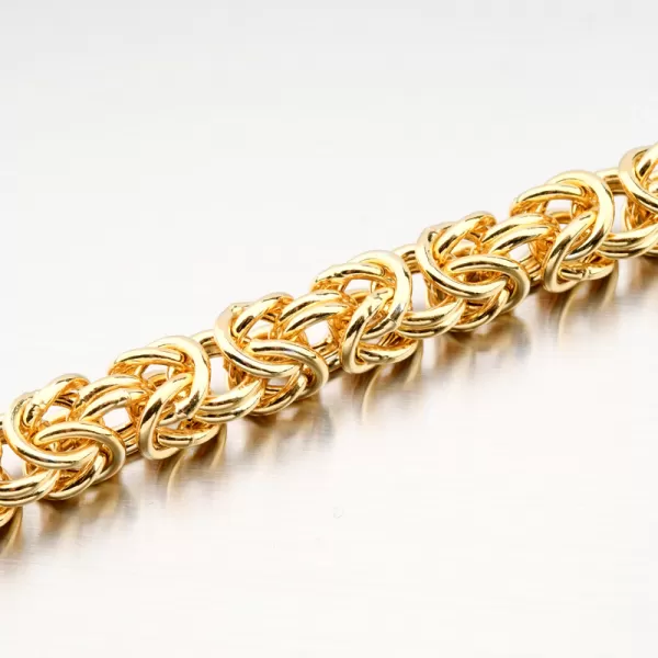 Pozlacený stříbrný náramek královská vazba B1903724-0045-SLX