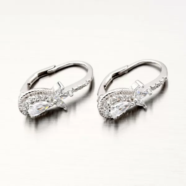 Stříbrné náušnice se zirkony PKL-2078