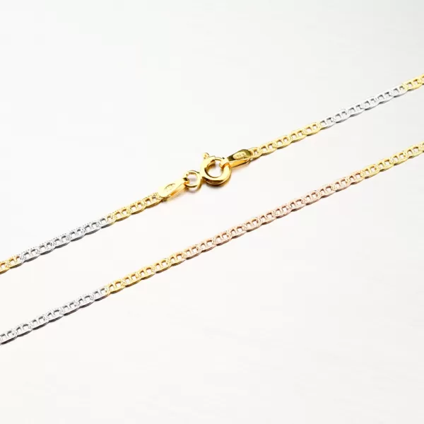 Stříbrný náramek tříbarevné plošky - gravírované CHRS-10-MX-3CR-050