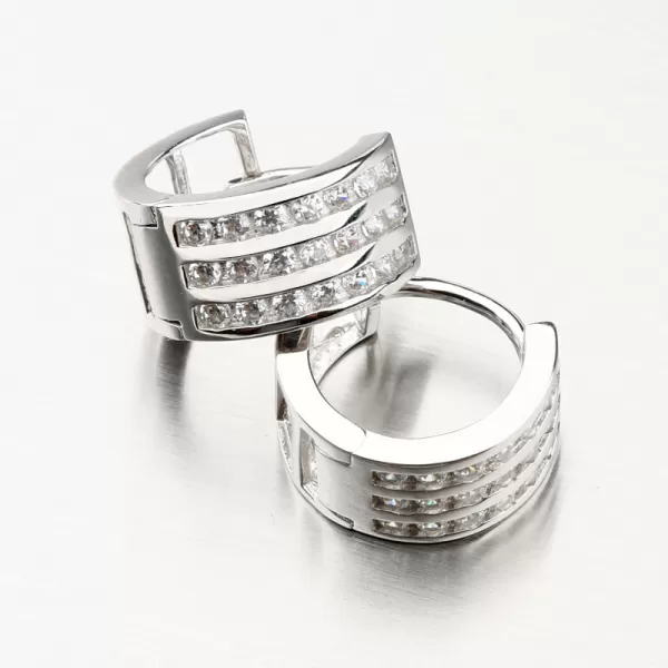 Stříbrné kruhy se zirkony PKL-2064