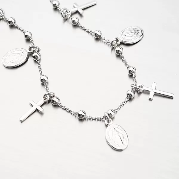 Stříbrný náramek s přívěsky B1703773-1132-SLX