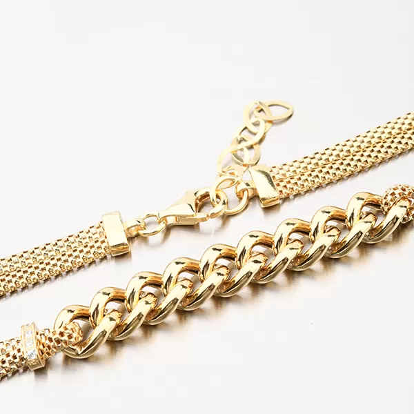 Zlacený stříbrný náhrdelník N1504993-0940-SLX