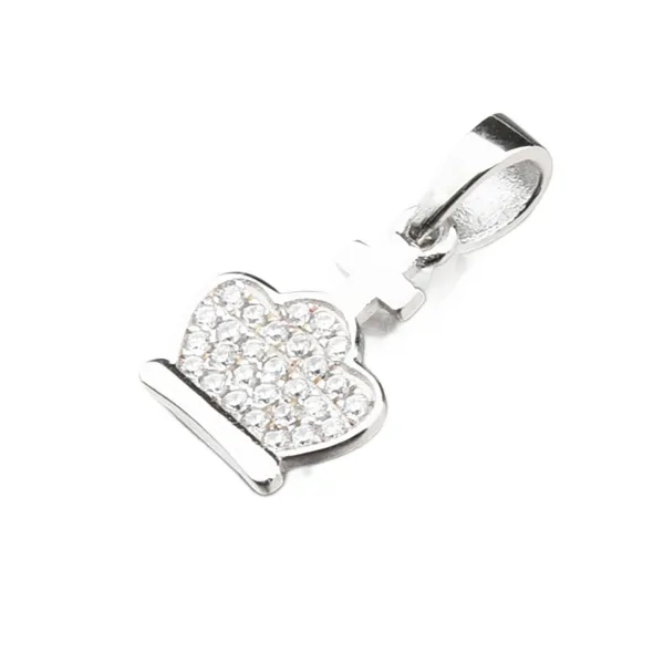 Dámský přívěsek stříbro 925 zirkon korunka P1700150-1905-SLX