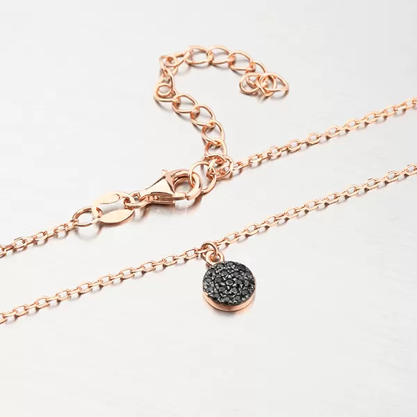 Stříbrný náhrdelník s černými zirkony N1704177-1905-SLX