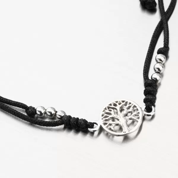 Stříbrný provázkový náramek strom života BST-14376
