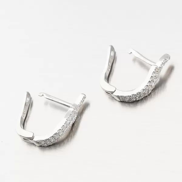 Stříbrné náušnice se zirkony UCST-121531