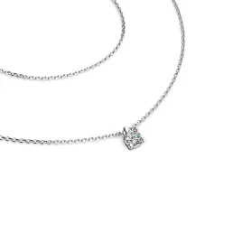Dámský náhrdelník bílé zlato 585/1000 přírodní diamant 0.130 ct G/SI 10828-NH02-B