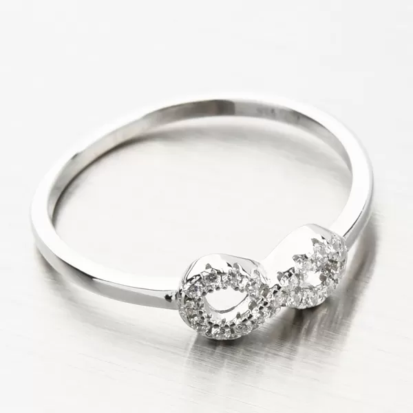 Stříbrný prsten nekonečno se zirkony GST-11508