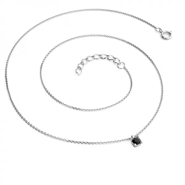 Zlatý náhrdelník s černým diamantem 10828-NH02-B-Black