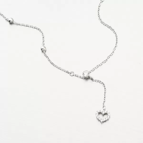 Stříbrný náhrdelník se srdcem SST-151190