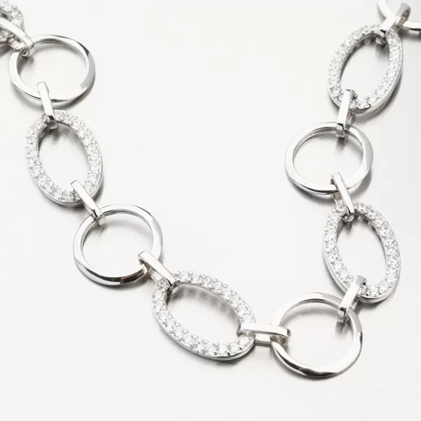 Stříbrný náramek se zirkony BST-14689/21