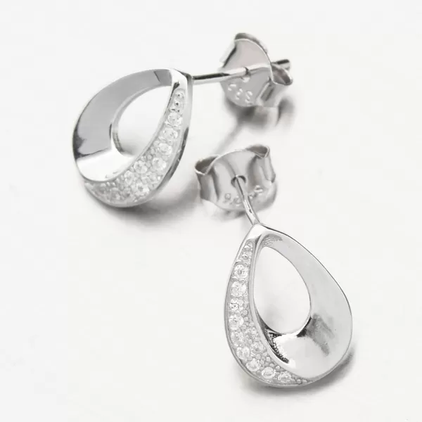 Stříbrné náušnice se zirkony UPST-121788L