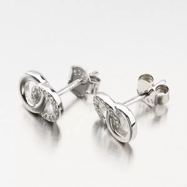 Stříbrné náušnice se zirkony UPST-122831