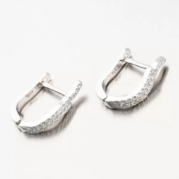Stříbrné náušnice se zirkony UCST-121531