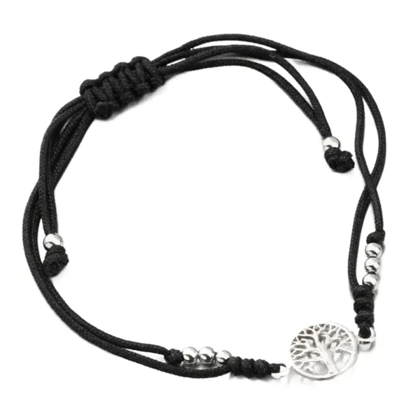 Náramek stříbro 925 provázkový strom života BST-14376