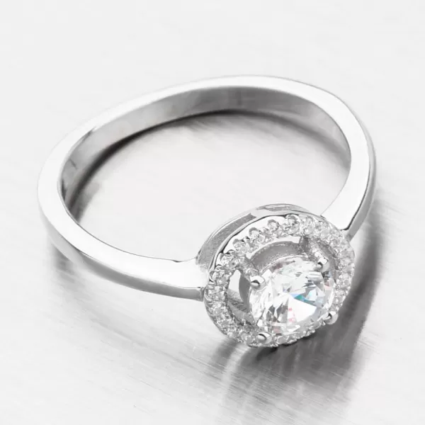 Stříbrný prsten se zirkony PKL-1022