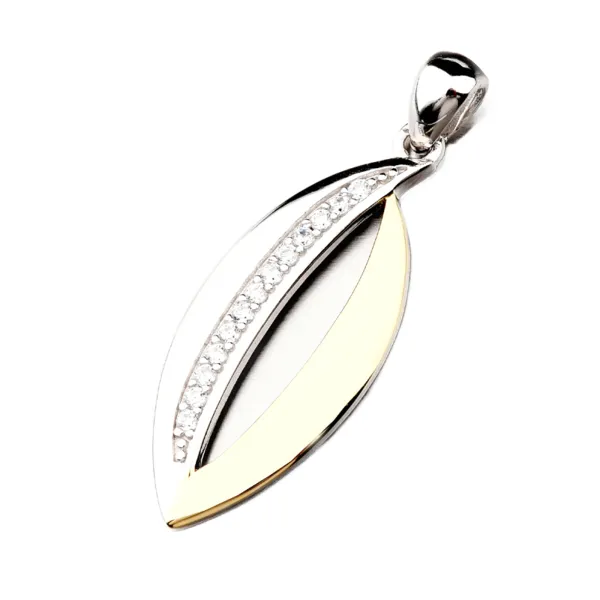 Dámský přívěsek stříbro 925 zirkon pozlacený PKL-3067