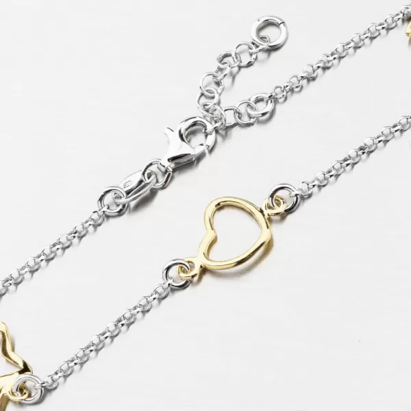 Stříbrný náramek s přívěsky B1401542-0331-SLX