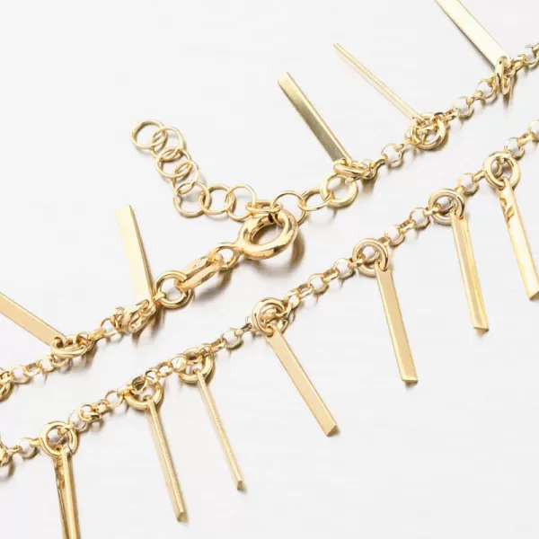 Zlacený stříbrný náramek s přívěsky B1902902-2571-SLX