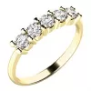 Zásnubní prsten žluté zlato 585/1000 zirkon 5x ZP-10773-ZL-ZIR