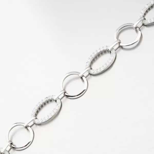 Stříbrný náramek se zirkony BST-14689/21