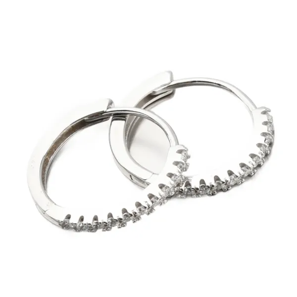 Dámské náušnice stříbro 925 zirkon kruhy se 20 mm UCST-123049