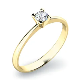 Zásnubní prsten žluté zlato 585/1000 zirkon ZP-10820-ZL-ZIR