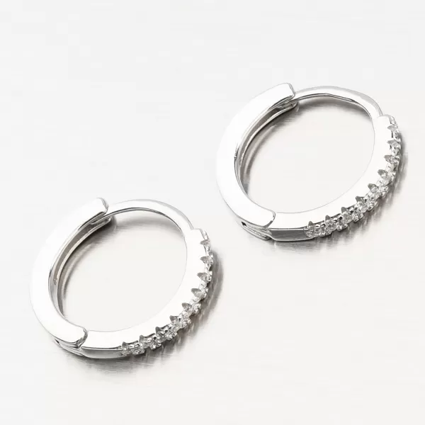 Stříbrné kruhy se zirkony 15 mm UCST-122996