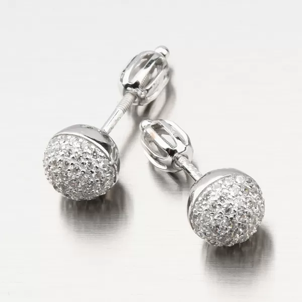 Stříbrné náušnice pecky se zirkony UPST-121633S