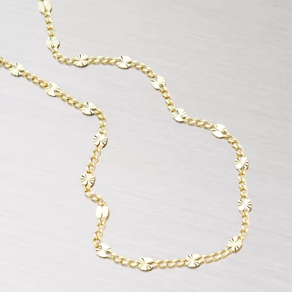 Ozdobný zlatý řetízek 45-1237