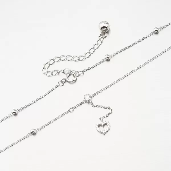 Stříbrný náhrdelník se srdcem SST-151190