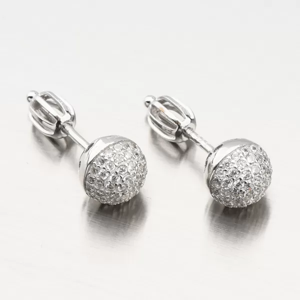 Stříbrné náušnice pecky se zirkony UPST-121633S