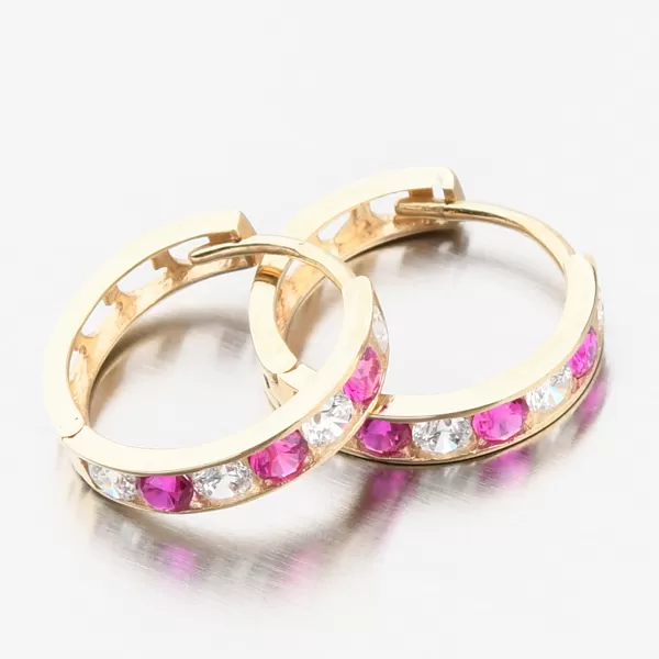 Zlaté kroužky se zirkony 612A-003