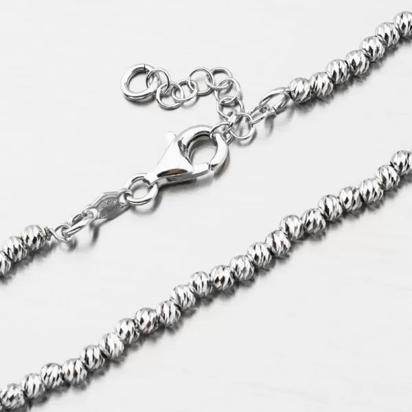 Stříbrný náramek facetované kuličky B1400625-0048-SLX