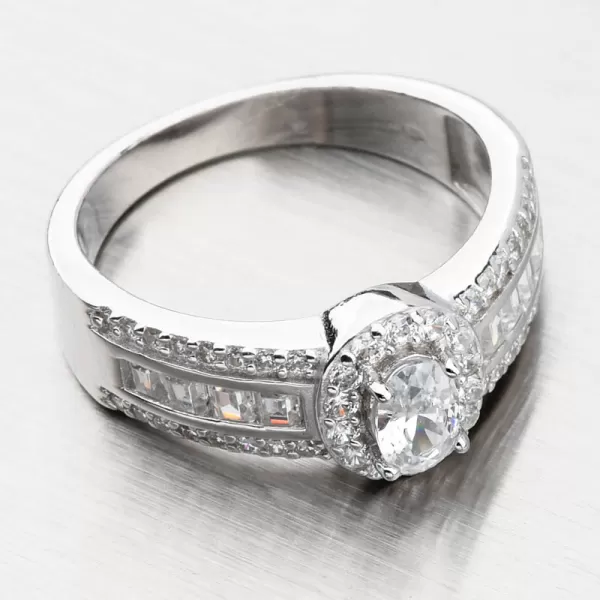 Stříbrný prsten se zirkony PKL-1031