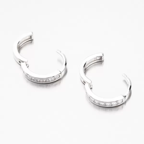 Stříbrné kruhy se zirkony 13,50 mm PKL-2110