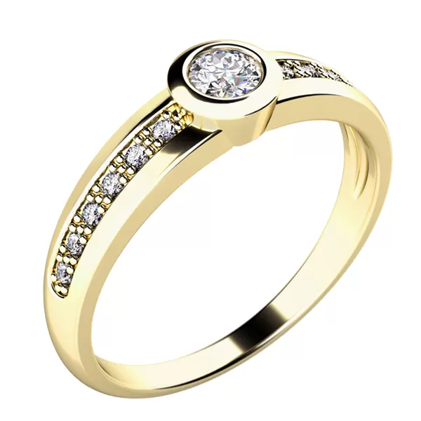 Zásnubní prsten s diamanty ZP-10778D-ZL