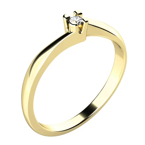 Zásnubní prsten s diamantem ZP-10780D-ZL