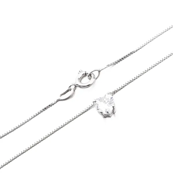 Dámský náhrdelník stříbro 925 zirkon srdce N1901476-0871-SLX