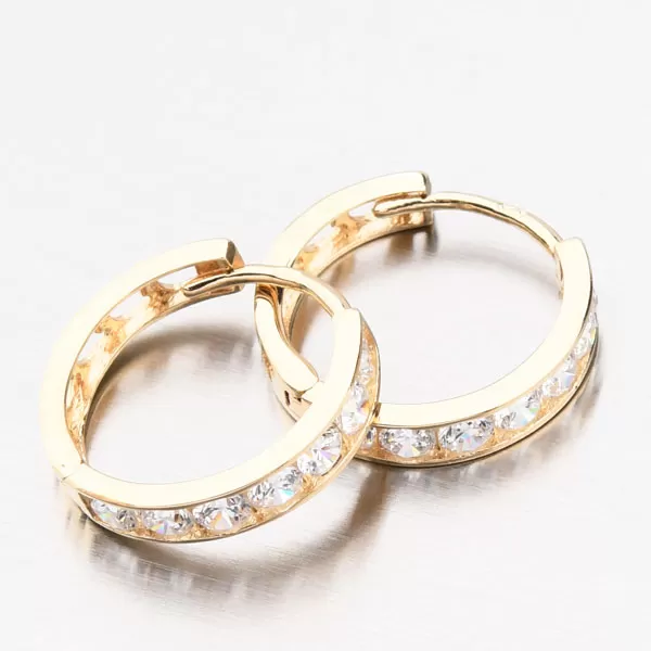 Zlaté kroužky se zirkony 612A-007