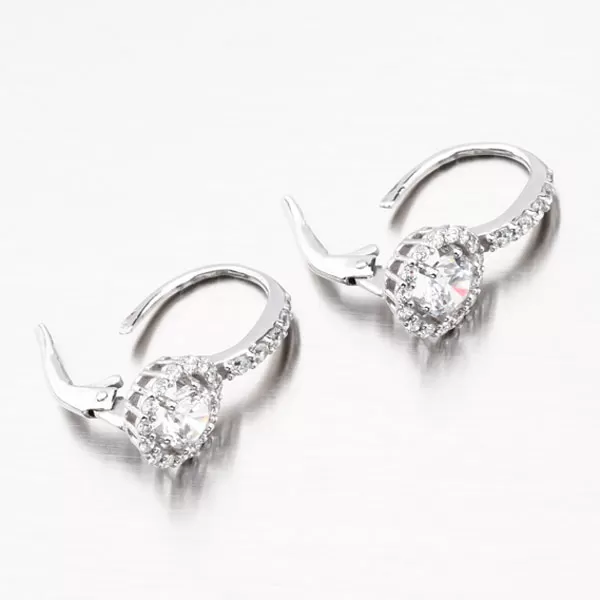 Náušnice zirkony z bílého zlata 668P-120283-01