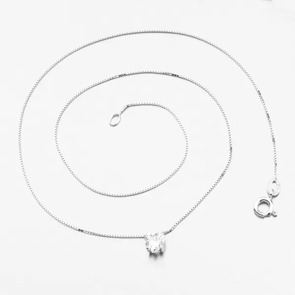 Stříbrný náhrdelník se zirkonovým srdíčkem N1901476-0871-SLX