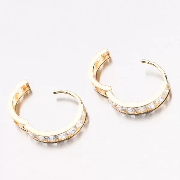 Zlaté kroužky se zirkony 612A-007