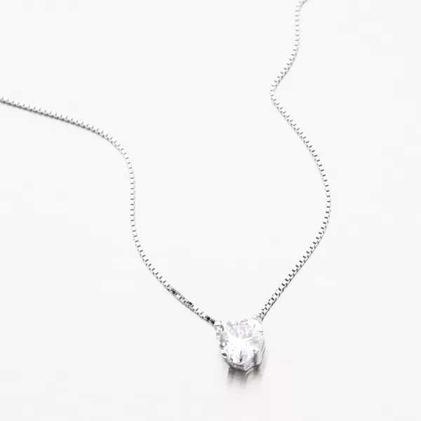 Stříbrný náhrdelník se zirkonovým srdíčkem N1901476-0871-SLX