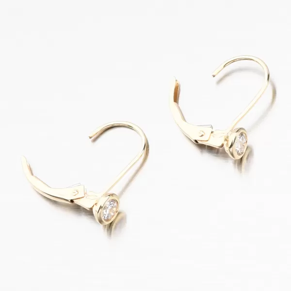 Zlaté náušnice na klapku 52DZ-8007Z-KL-ZIR